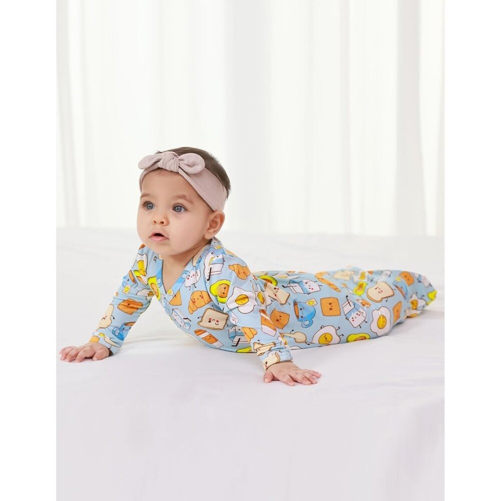 Bamboo Buds Baby Nightgown Sleeper Gown Long Sleeve Pajama Gowns Viscose 3-6mo